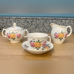 Vintage Ridgway CHATEAU ROSE Tea Set